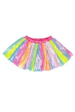 Great Pretenders Stripy Sequins Skirt, Size 4/6