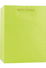 Gold Swiss Dots-Lime Medium Gift Bag
