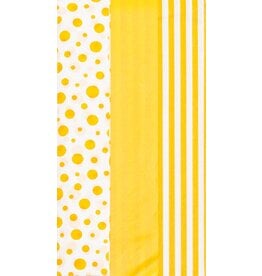 Dots And Stripes Mix-Yellow Tissue Paper