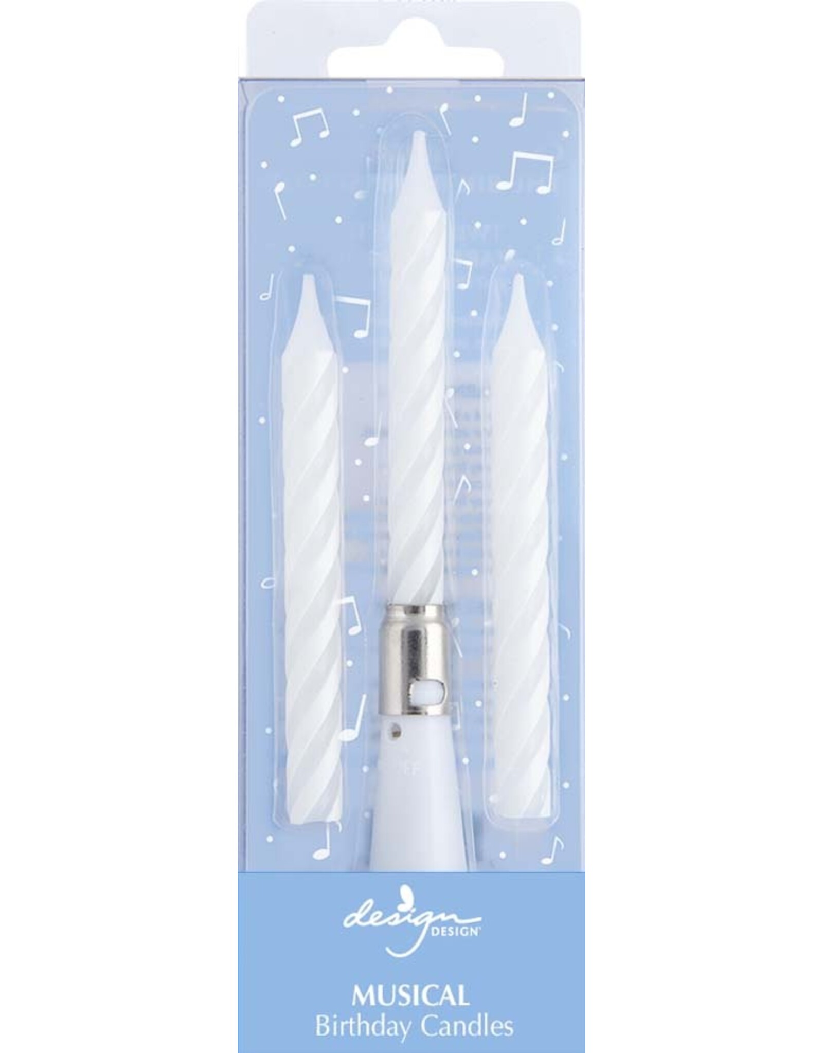 Design Design Musical-White Birthday Candles