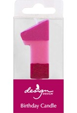 #1 Color Block Birthday Candle