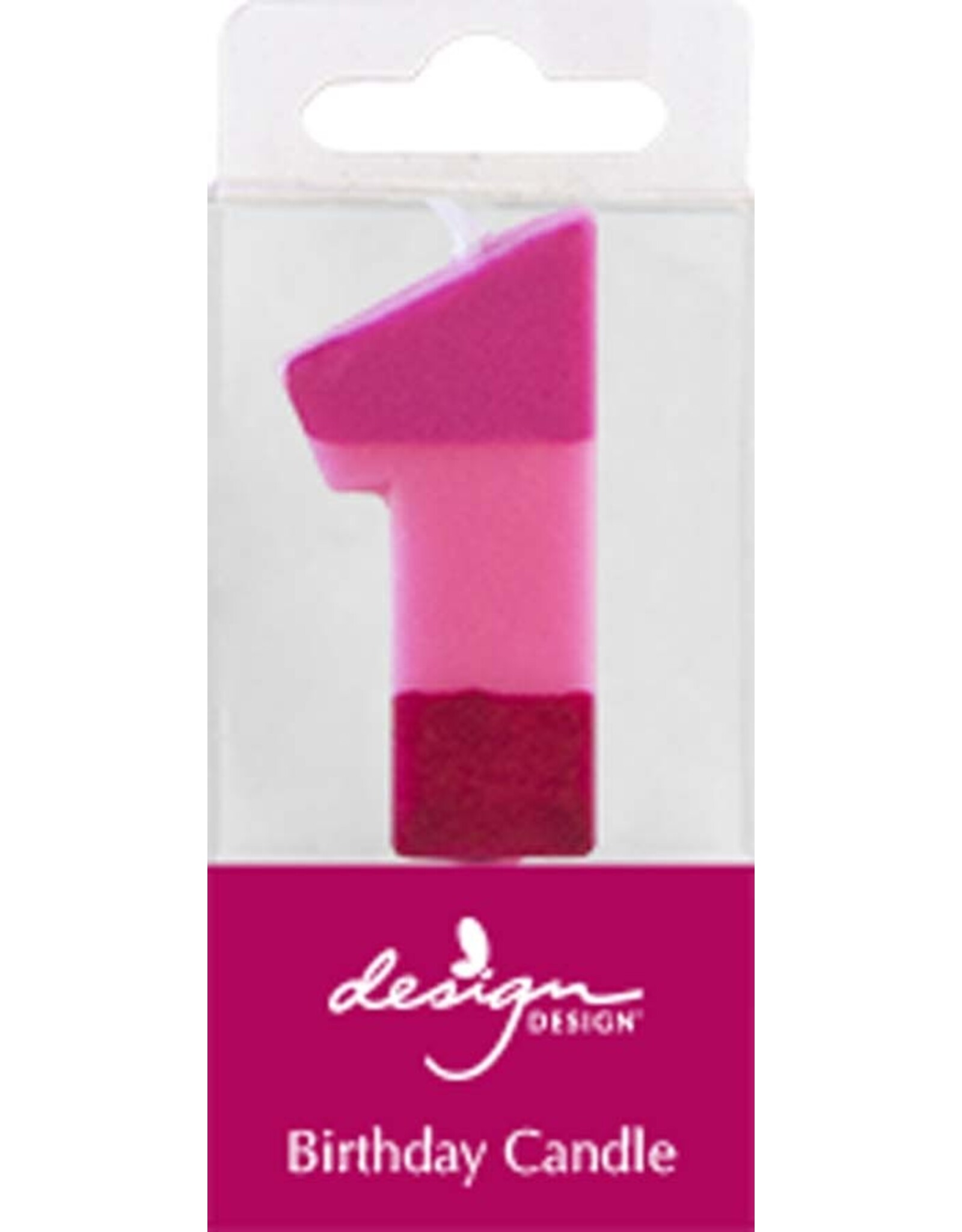 #1 Color Block Birthday Candle