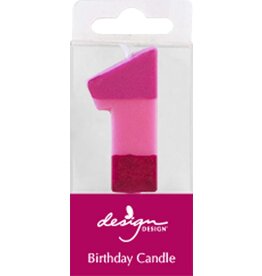 #1 Color Block Birthday Candle