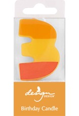 #3 Color Block Birthday Candle