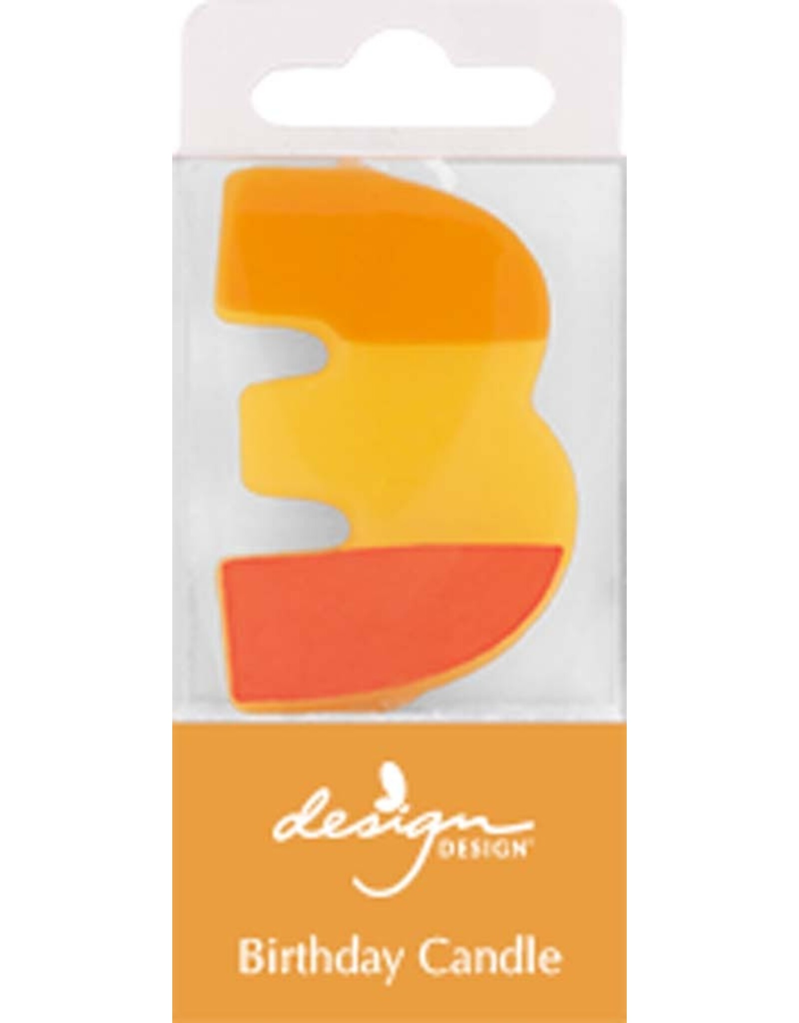 #3 Color Block Birthday Candle