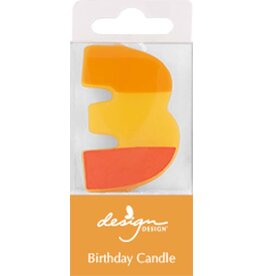#3 Color Block Birthday Candle