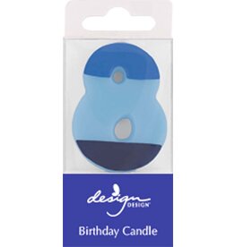 #8 Color Block Birthday Candle