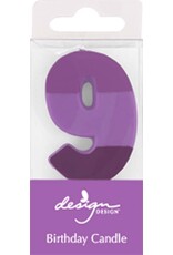#9 Color Block Birthday Candle