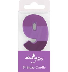 #9 Color Block Birthday Candle