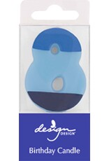 #8 Color Block Birthday Candle