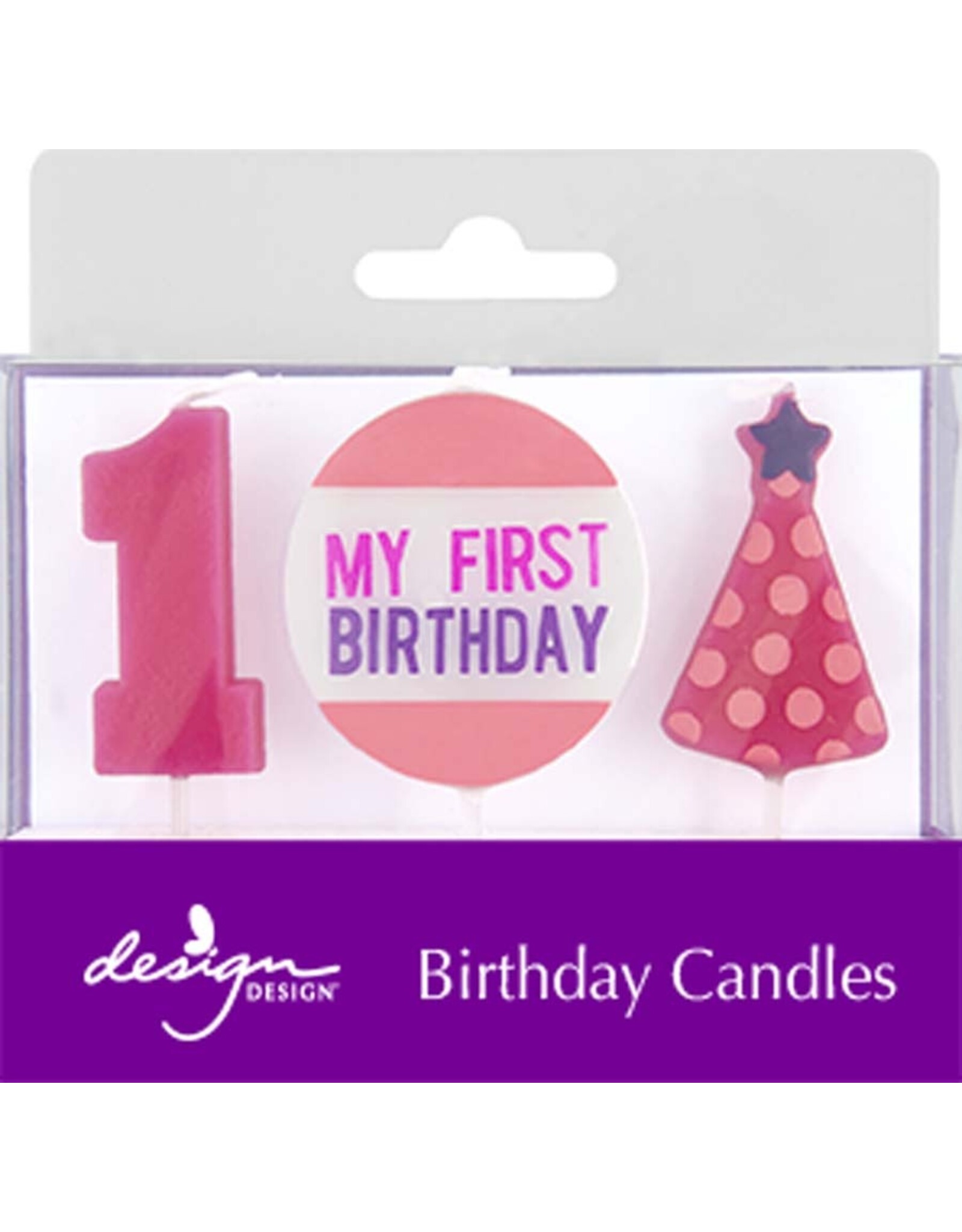 Design Design My First Birthday-Pink Birthday Candles