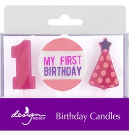 Design Design My First Birthday-Pink Birthday Candles