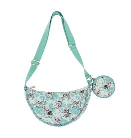 Bioworld Lilo & Stitch Tropical Stitch Collage Purse with Detachable Coin Pouch