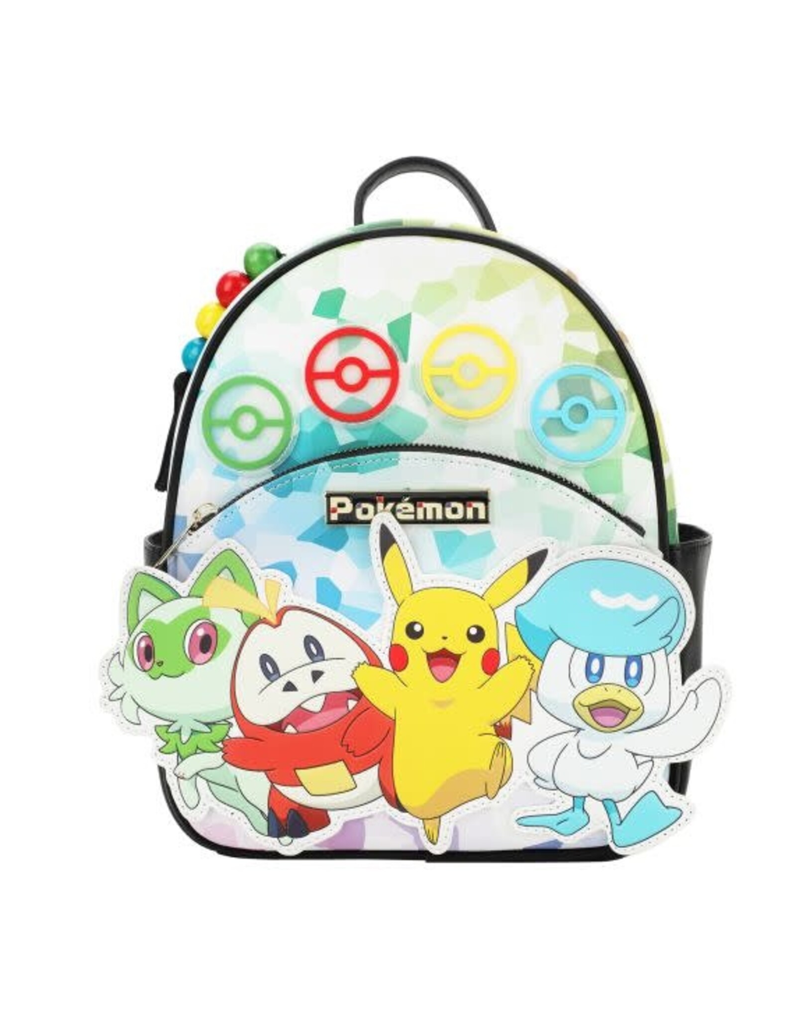 Bioworld Pokémon Scarlet and Violet Starters Rubber Badges 11" Mini Backpack