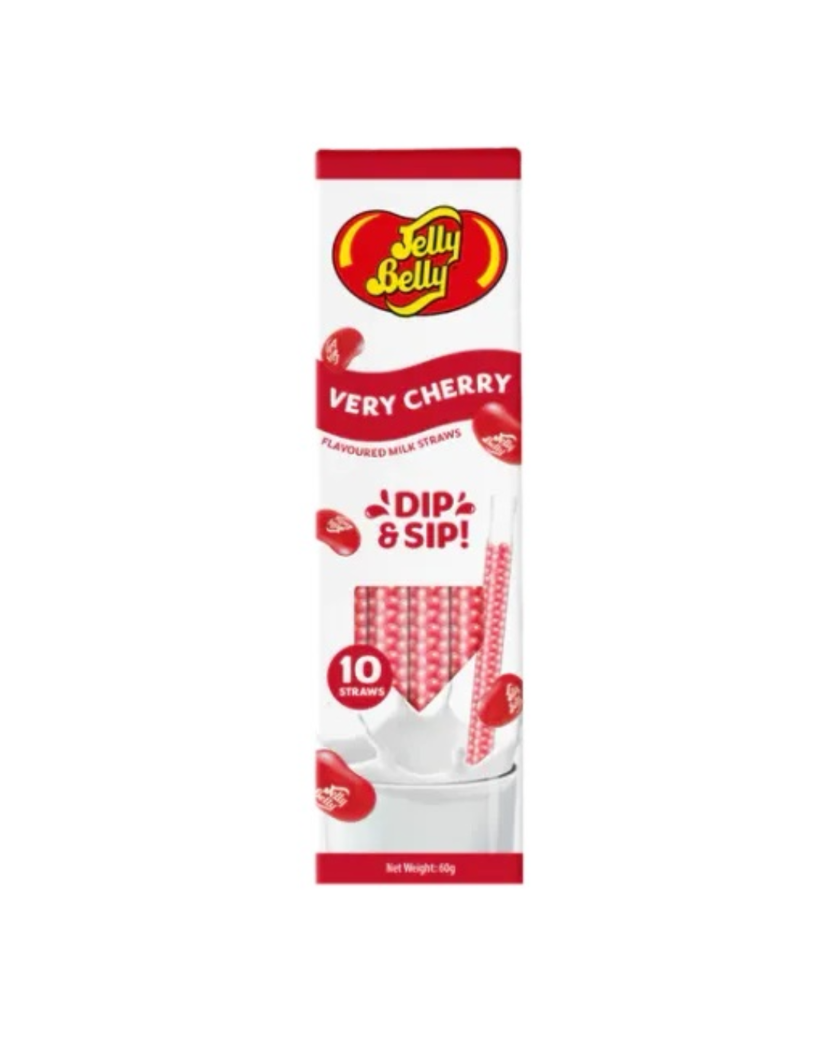 Jelly Belly Jelly Belly Dip & Sip Milk Straws Very Cherry Ten Pack (British)
