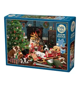 Cobble Hill Christmas Puppies 500 pc