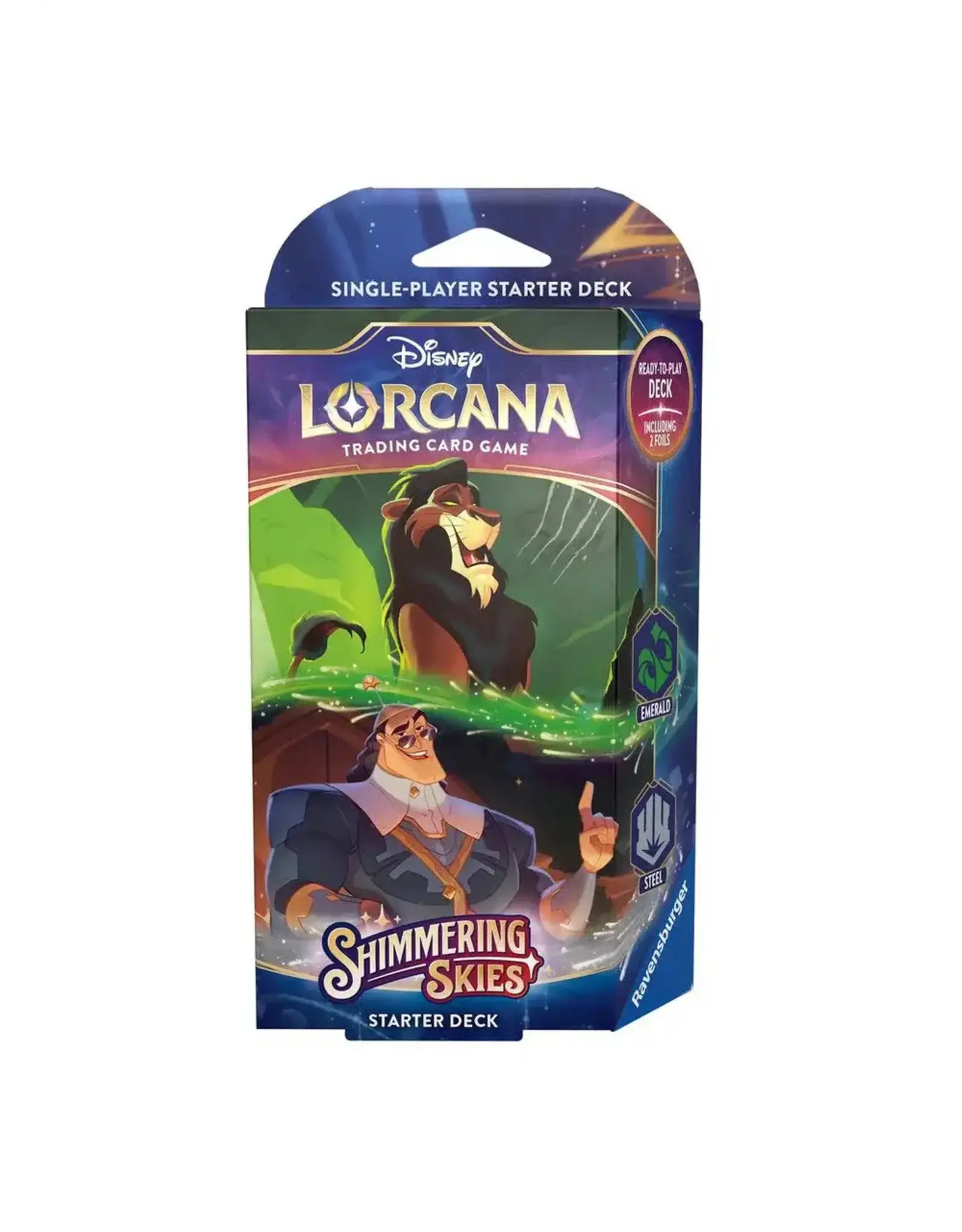 Ravensburger Disney Lorcana : Shimmering Skies Starter Deck - Emerald & Steel