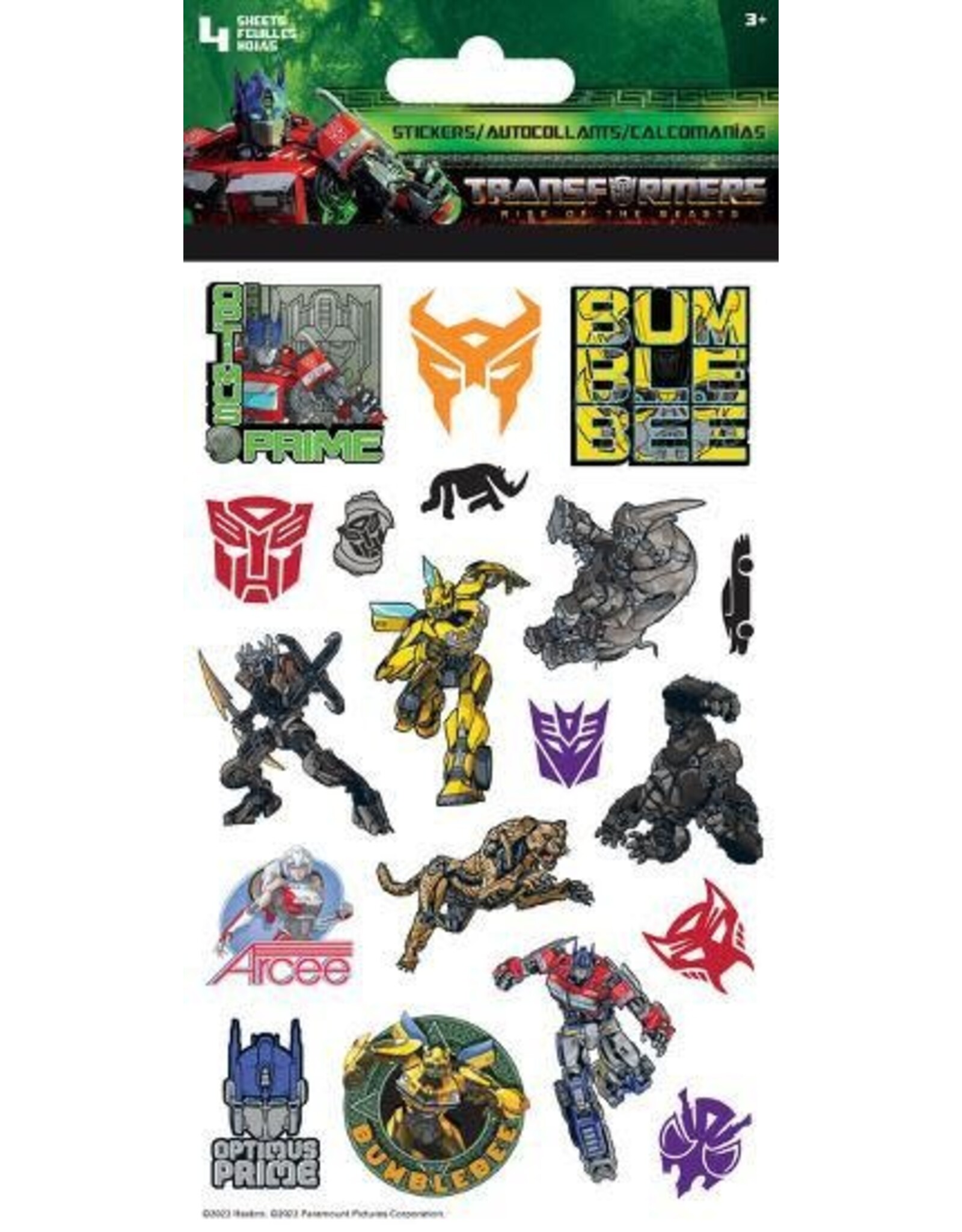 Transformers Rise of The Beast Stickers