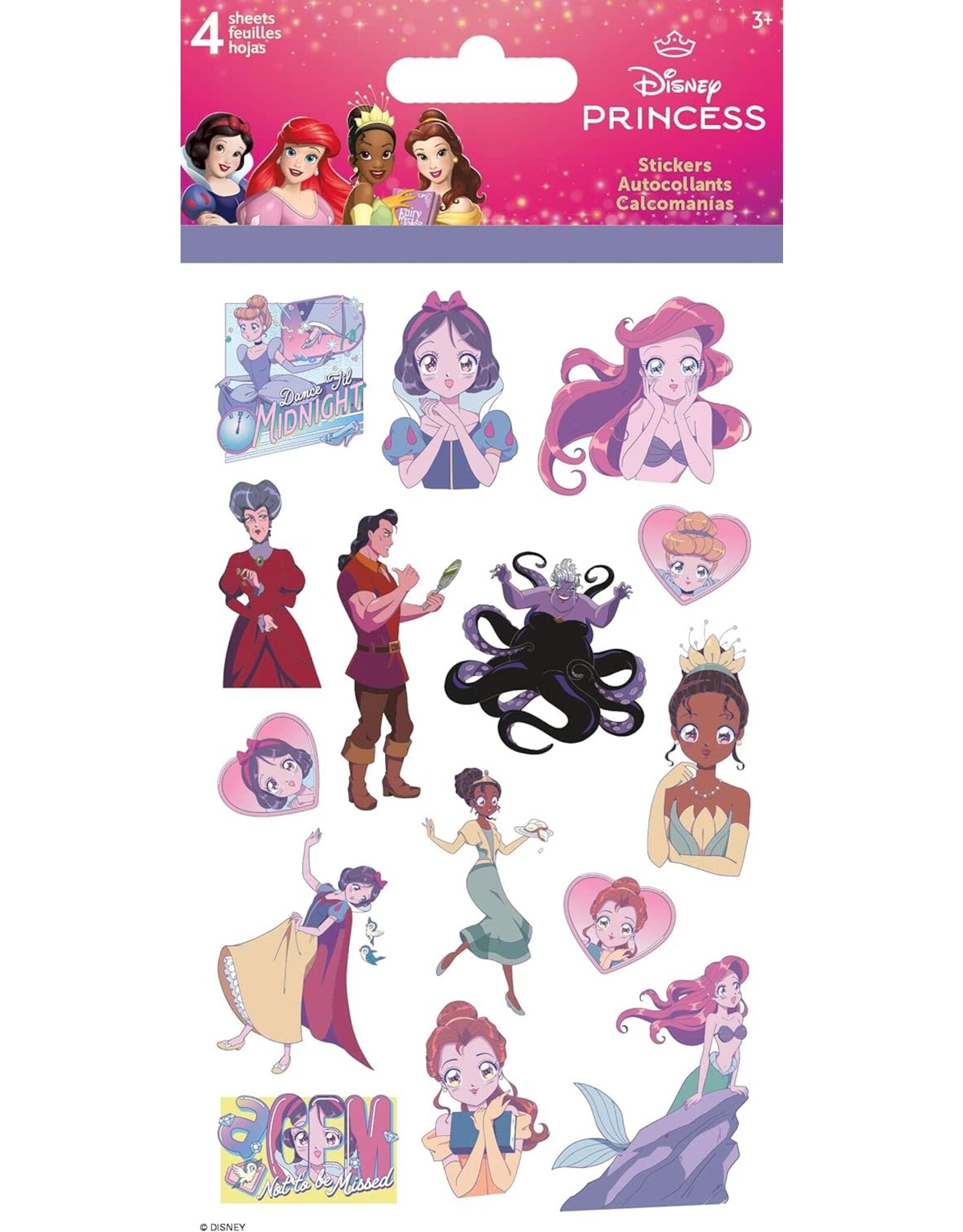 Disney Princesses and Villains Manga Stickers