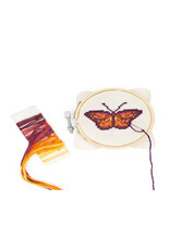 Kikkerland Butterfly Mini Cross Stich Embroidery Kit