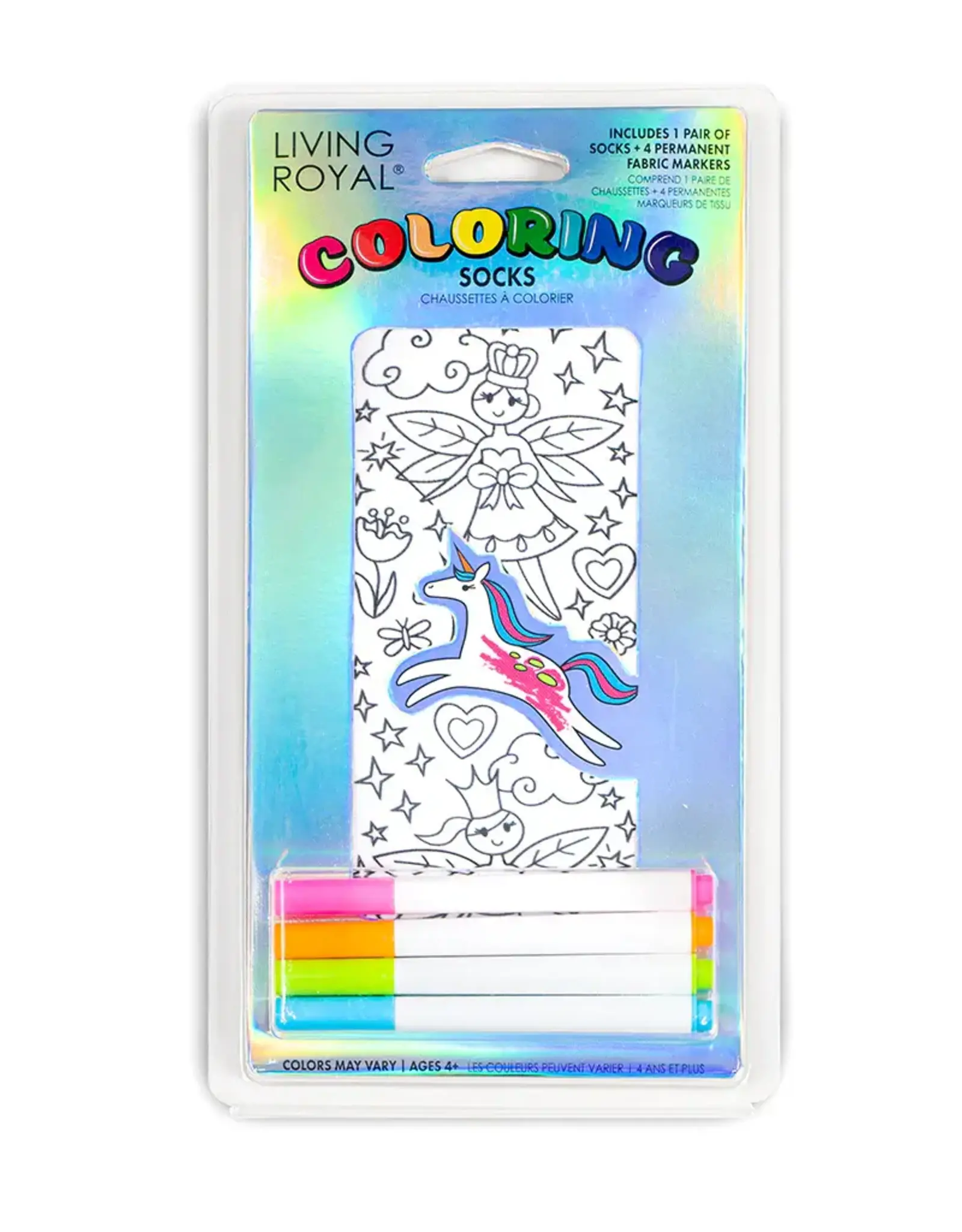 Living Royal Fairy Princess Colouring Socks