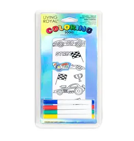 Living Royal Race Car Colouring Socks