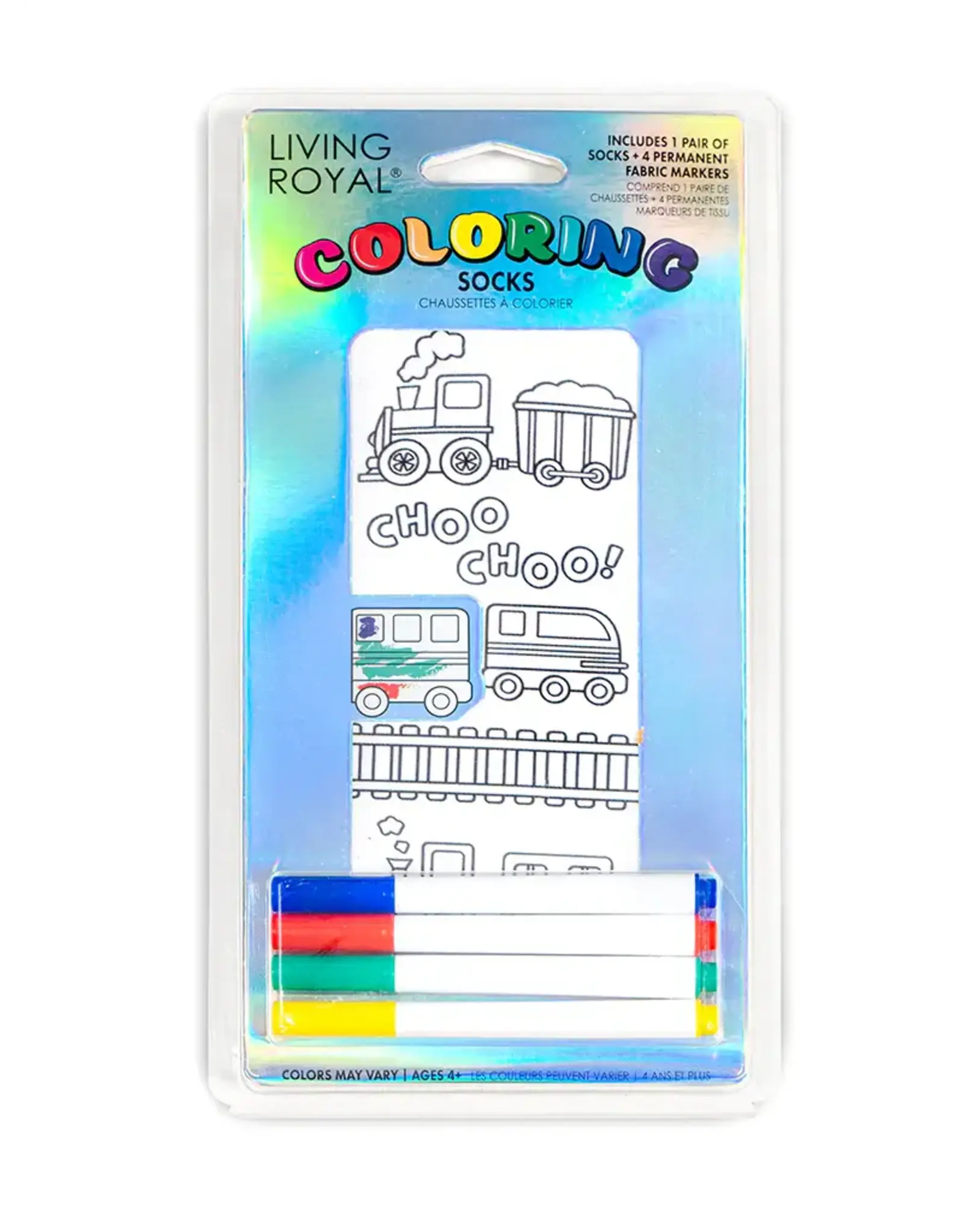 Living Royal Trains Colouring Socks