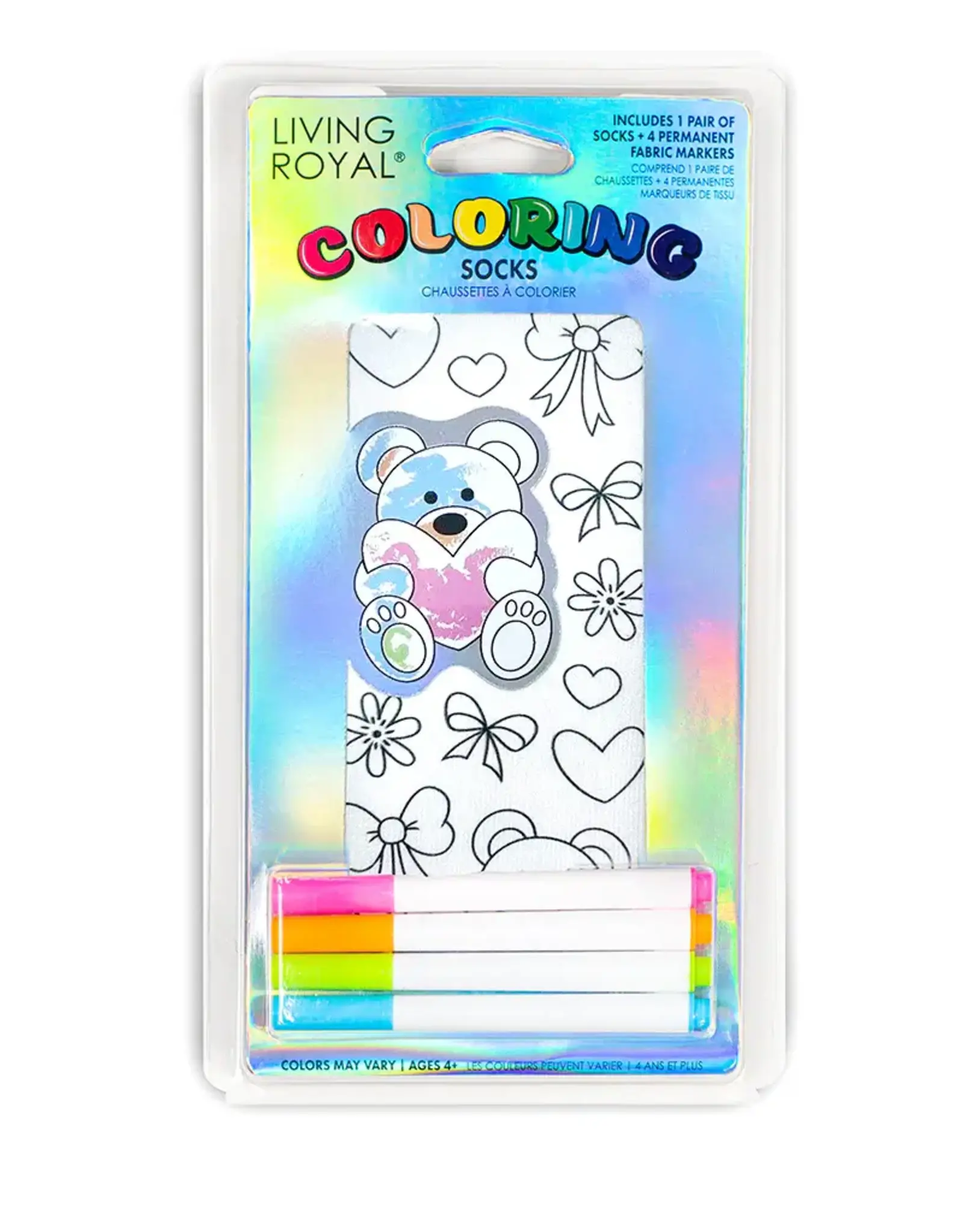 Living Royal Teddy Love Colouring Socks