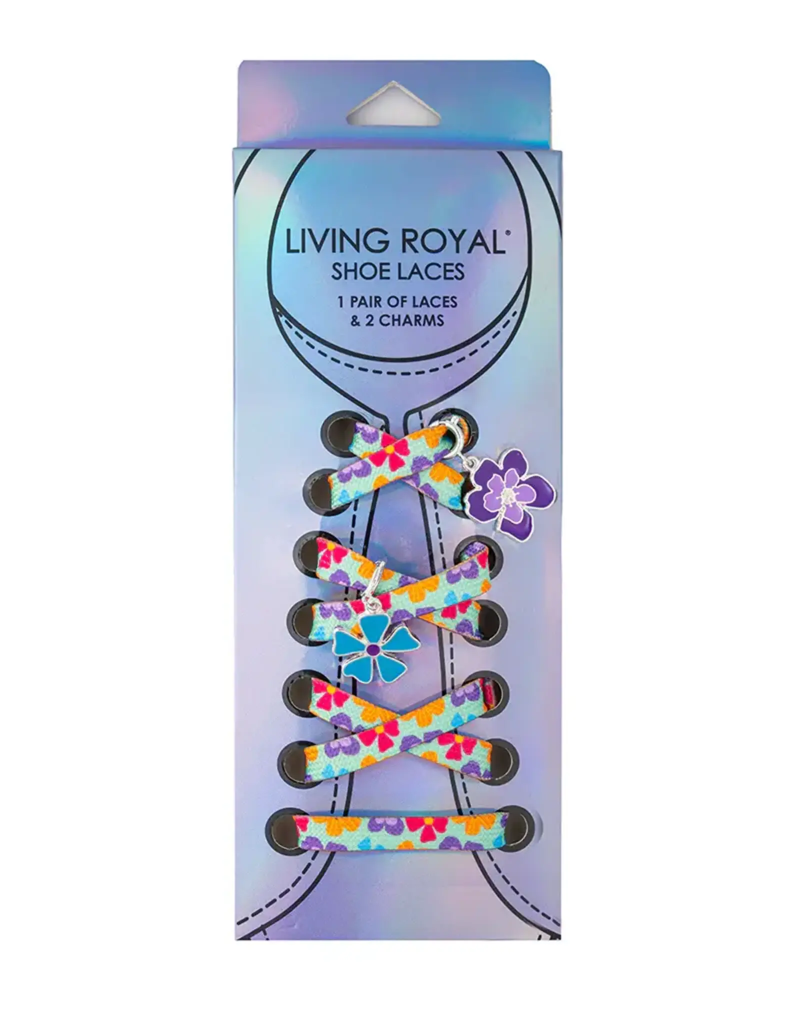 Living Royal Flower Power Shoe Laces and Charm Set