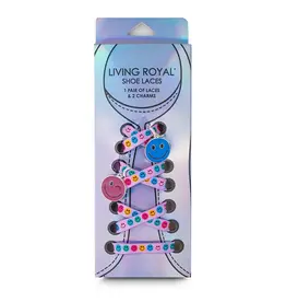 Living Royal Colour Happy Shoe Laces and Charm Set