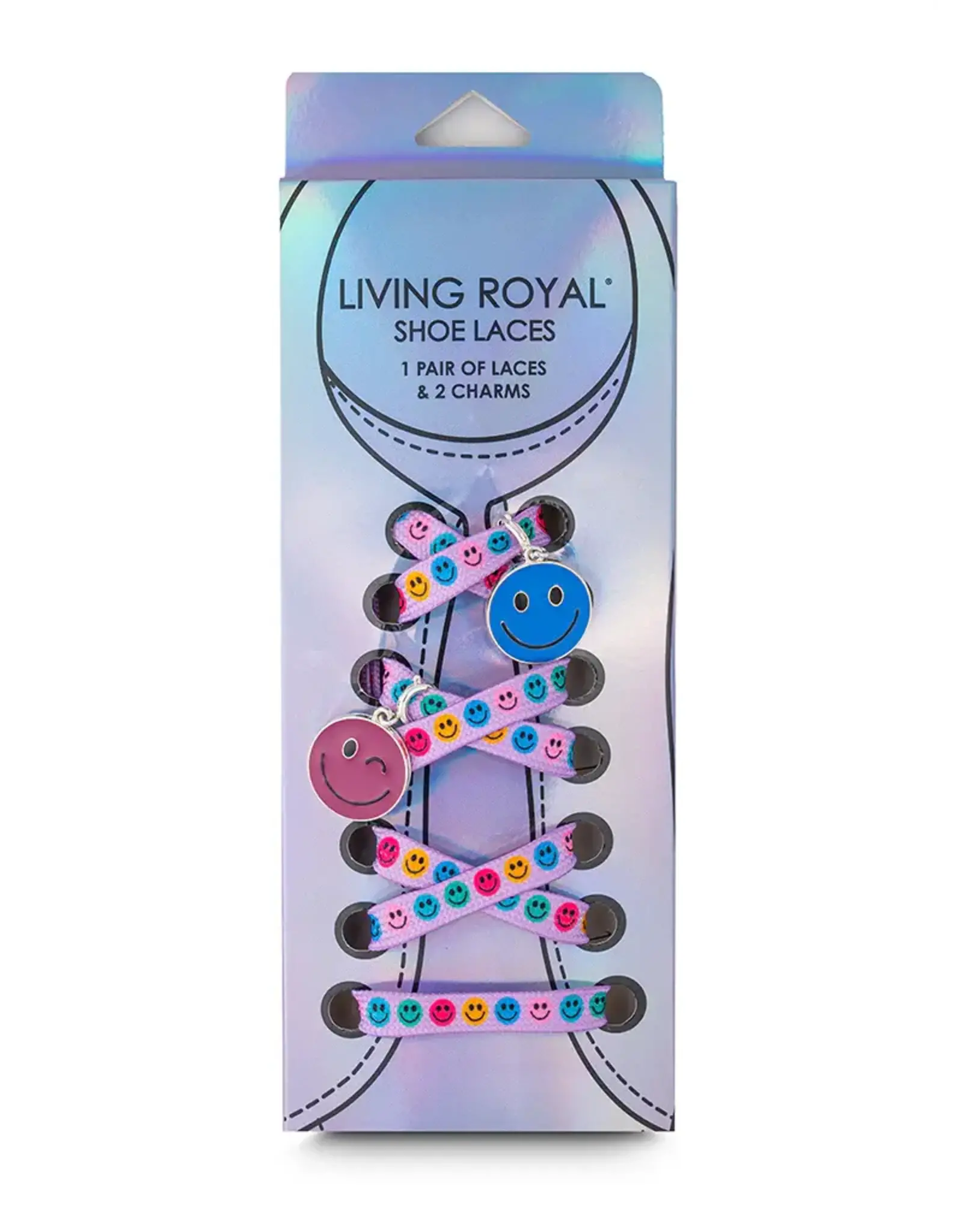 Living Royal Colour Happy Shoe Laces and Charm Set