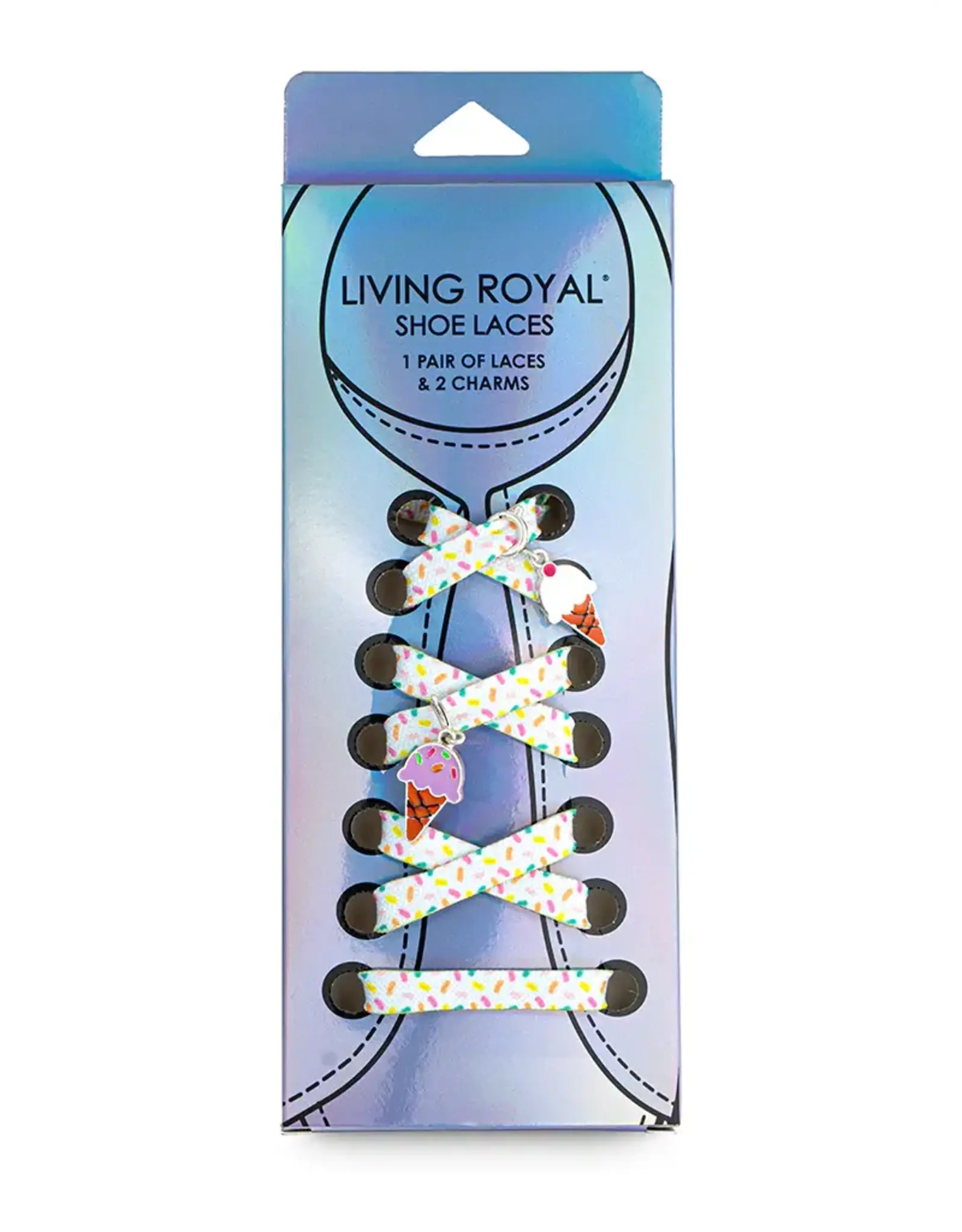 Living Royal Sprinkles Shoe Laces and Charm Set