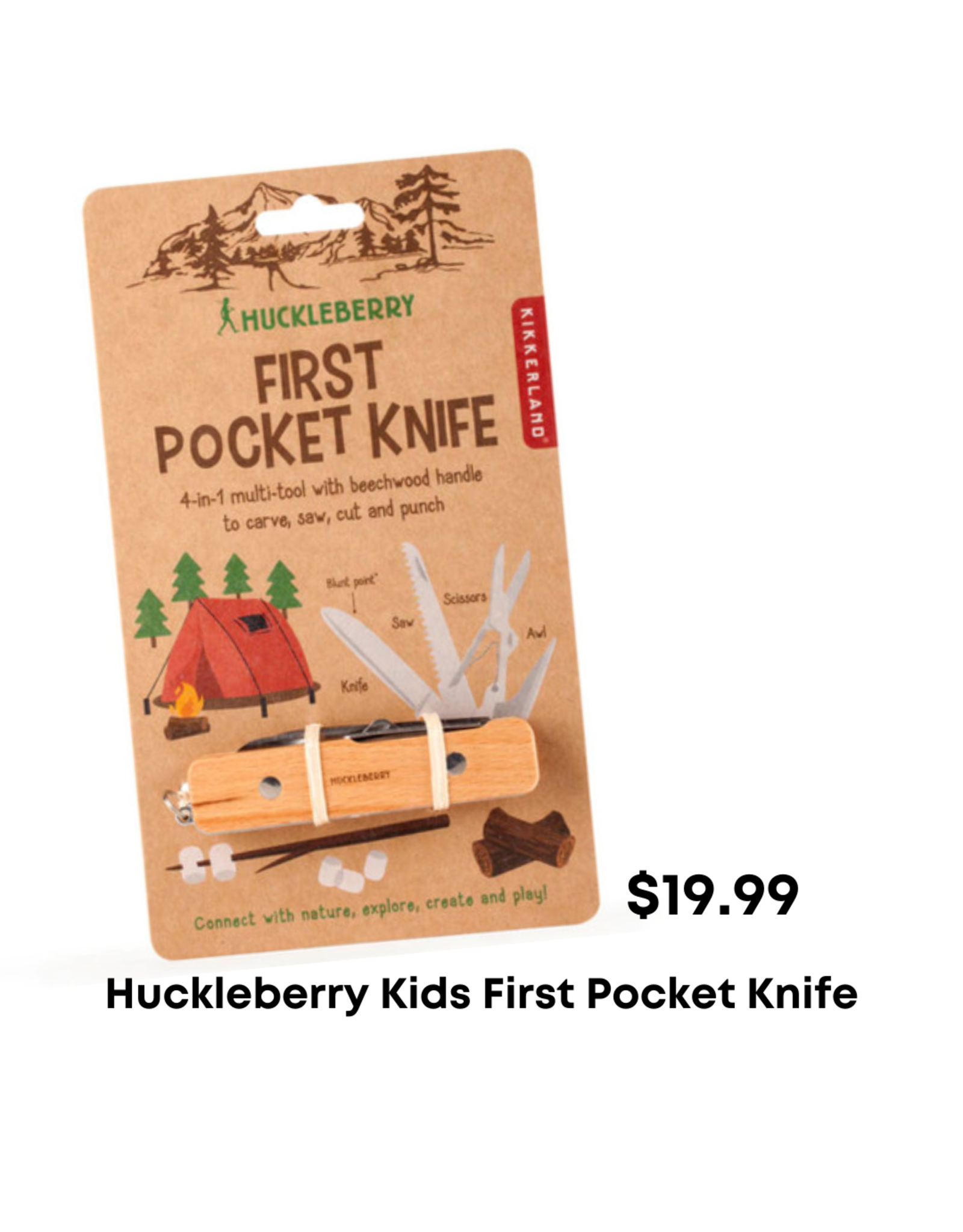 Kikkerland Huckelberry Pocket Knife