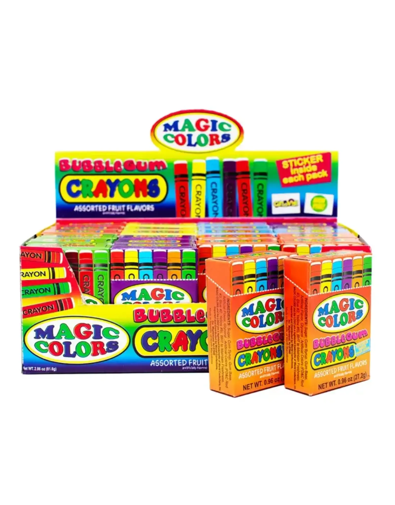 World’s Magic Colors Bubble Gum Crayons