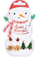 Great Pretenders Snowman Pierced Earrings