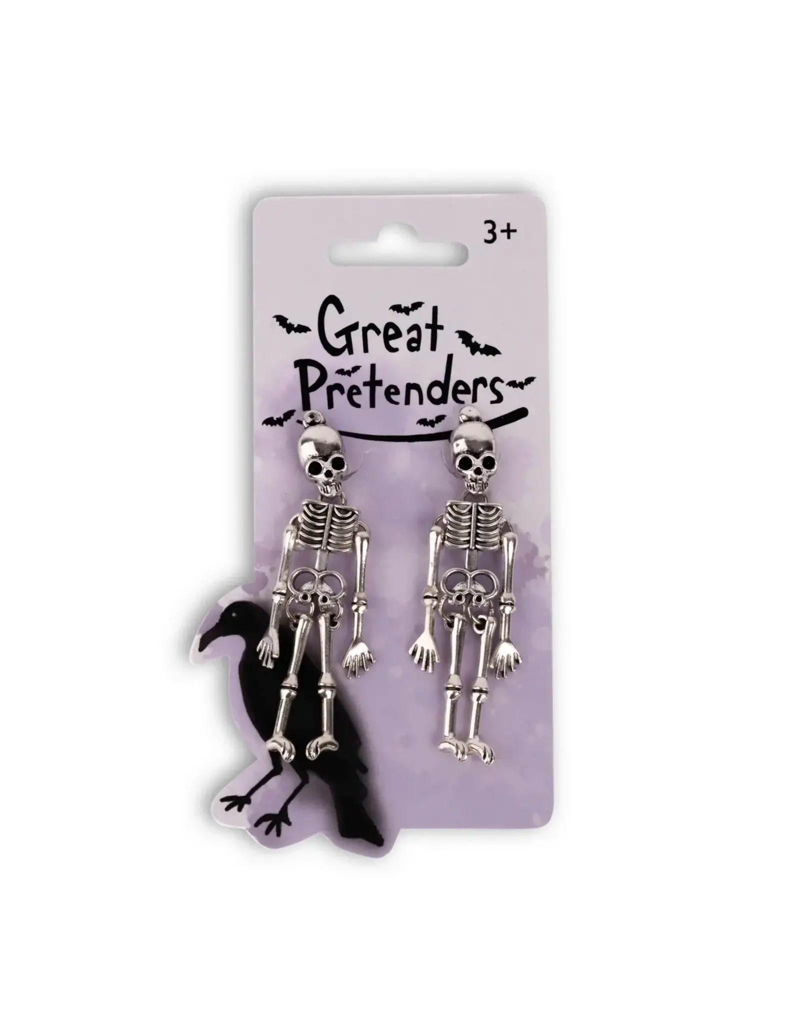 Great Pretenders Spooky Scary Skeleton Clip On Earrings