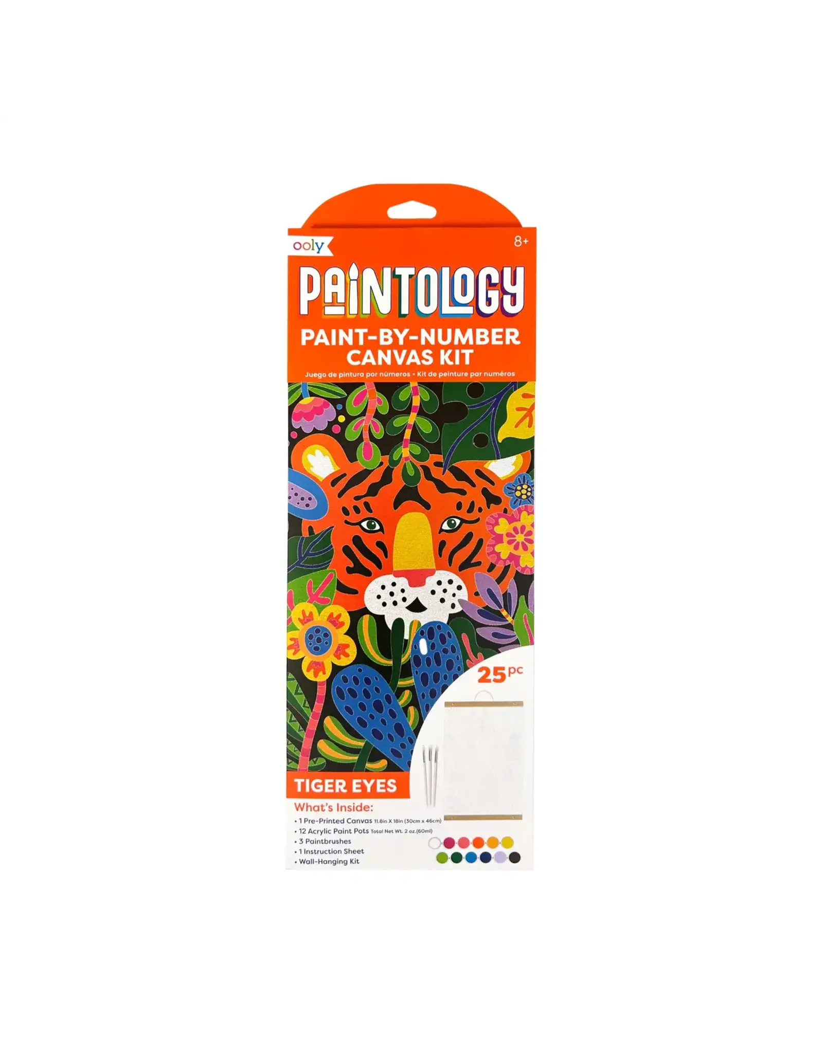 Ooly Paintology Paint-By-Number Canvas Kit - Tiger Eyes