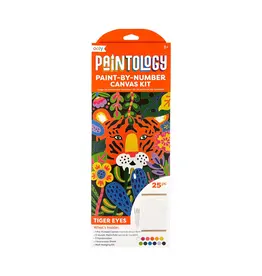 Ooly Paintology Paint-By-Number Canvas Kit - Tiger Eyes