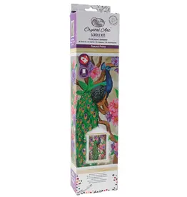 D.I.Y Crystal Art Kit Crystal Art Scroll Kit: Peacock Peony