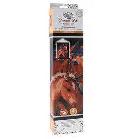 D.I.Y Crystal Art Kit Crystal Art Scroll Kit: Chestnut Mares