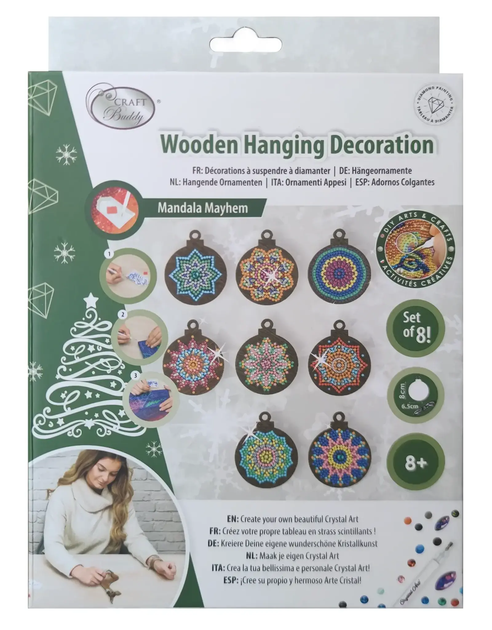 D.I.Y Crystal Art Kit Crystal Art Deco Kit: Hanging Mandala