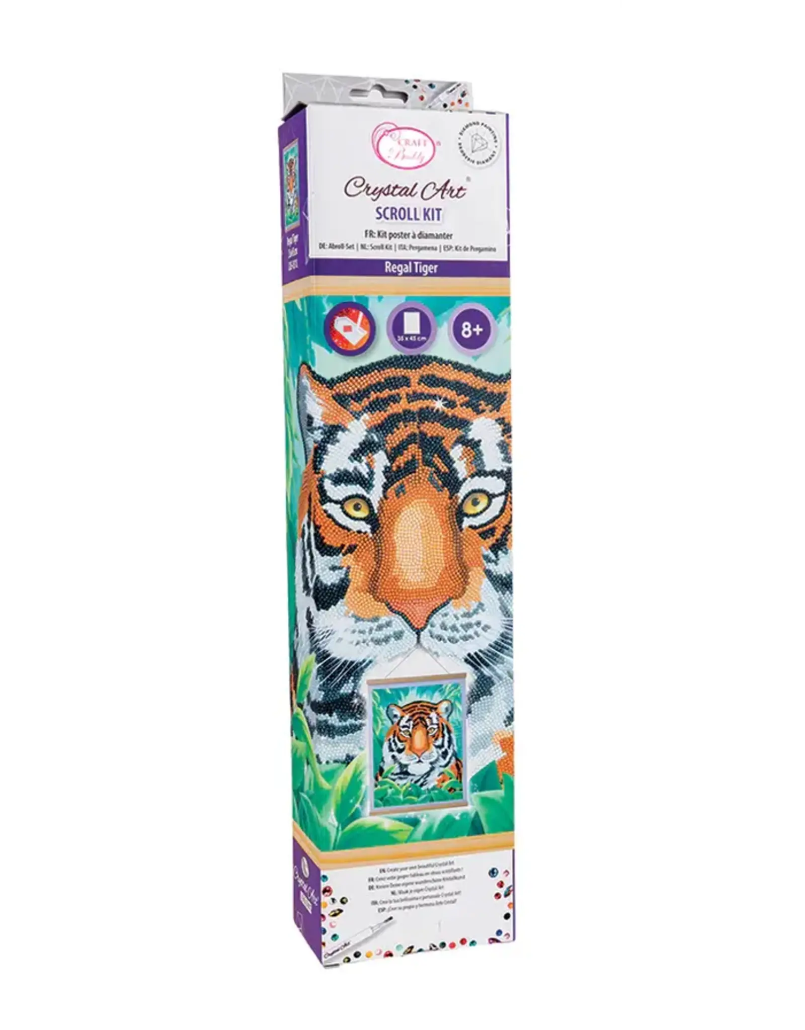 D.I.Y Crystal Art Kit Crystal Art Scroll Kit: Regal Tiger