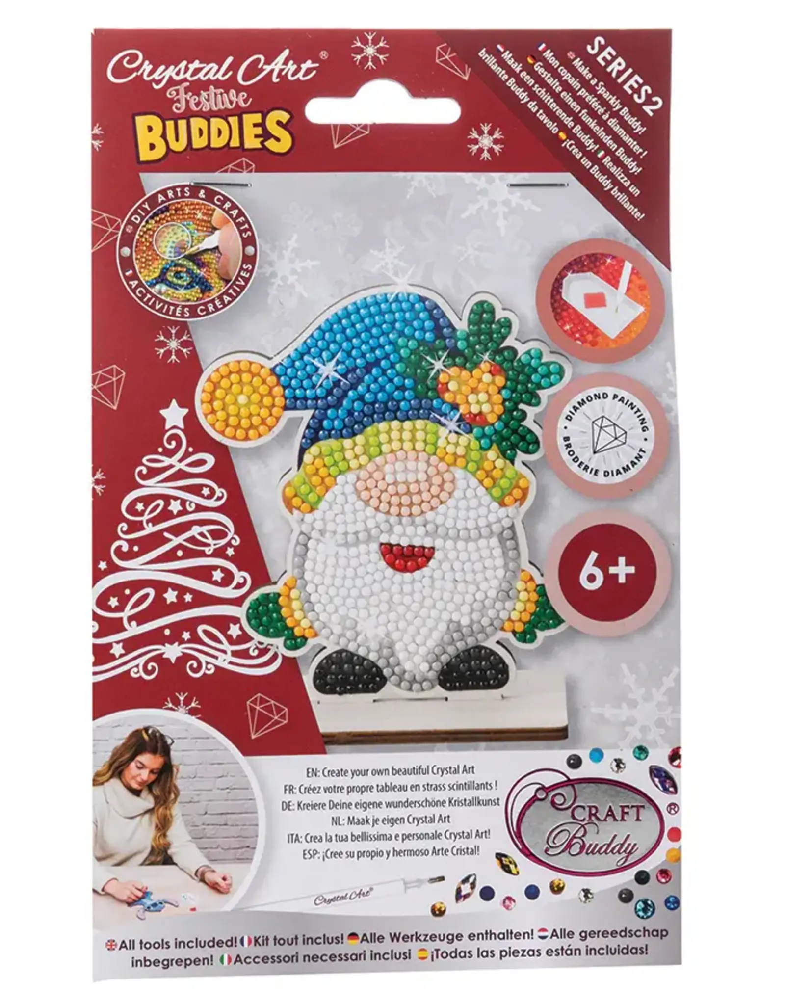 D.I.Y Crystal Art Kit Crystal Art Buddies: Holiday - Gnome