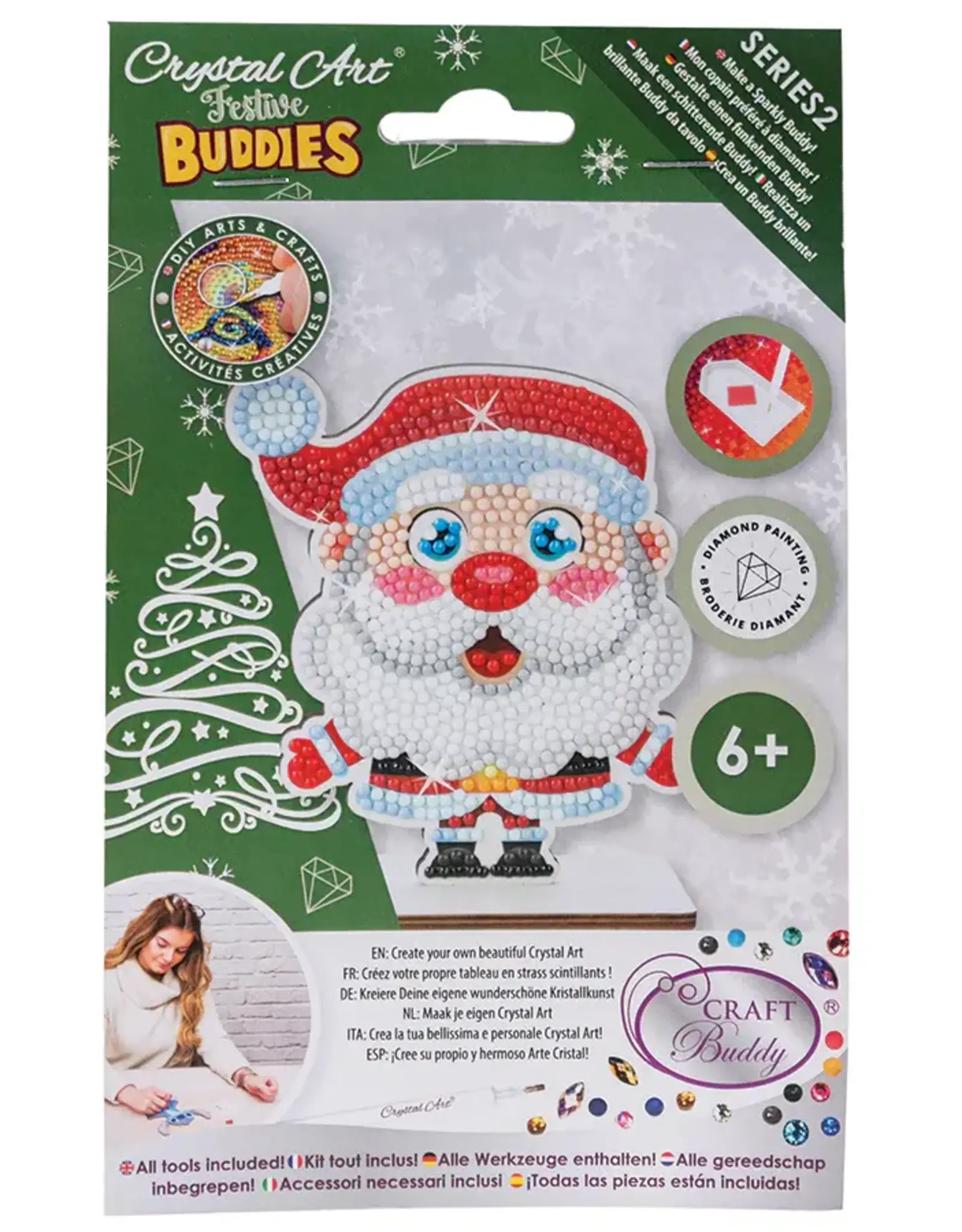 D.I.Y Crystal Art Kit Crystal Art Buddies: Holiday - Santa