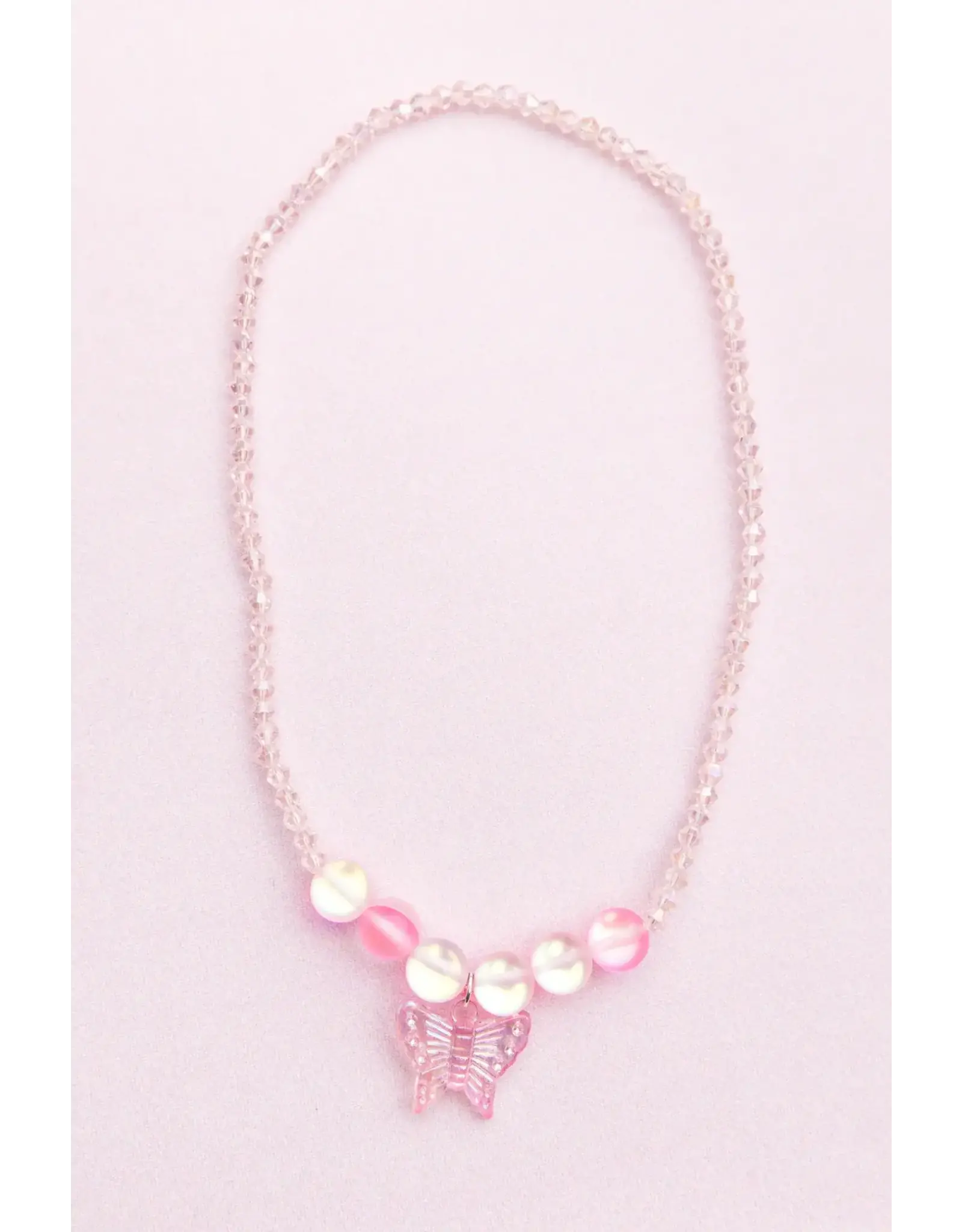 Great Pretenders Boutique Holo Pink Crystal Necklace
