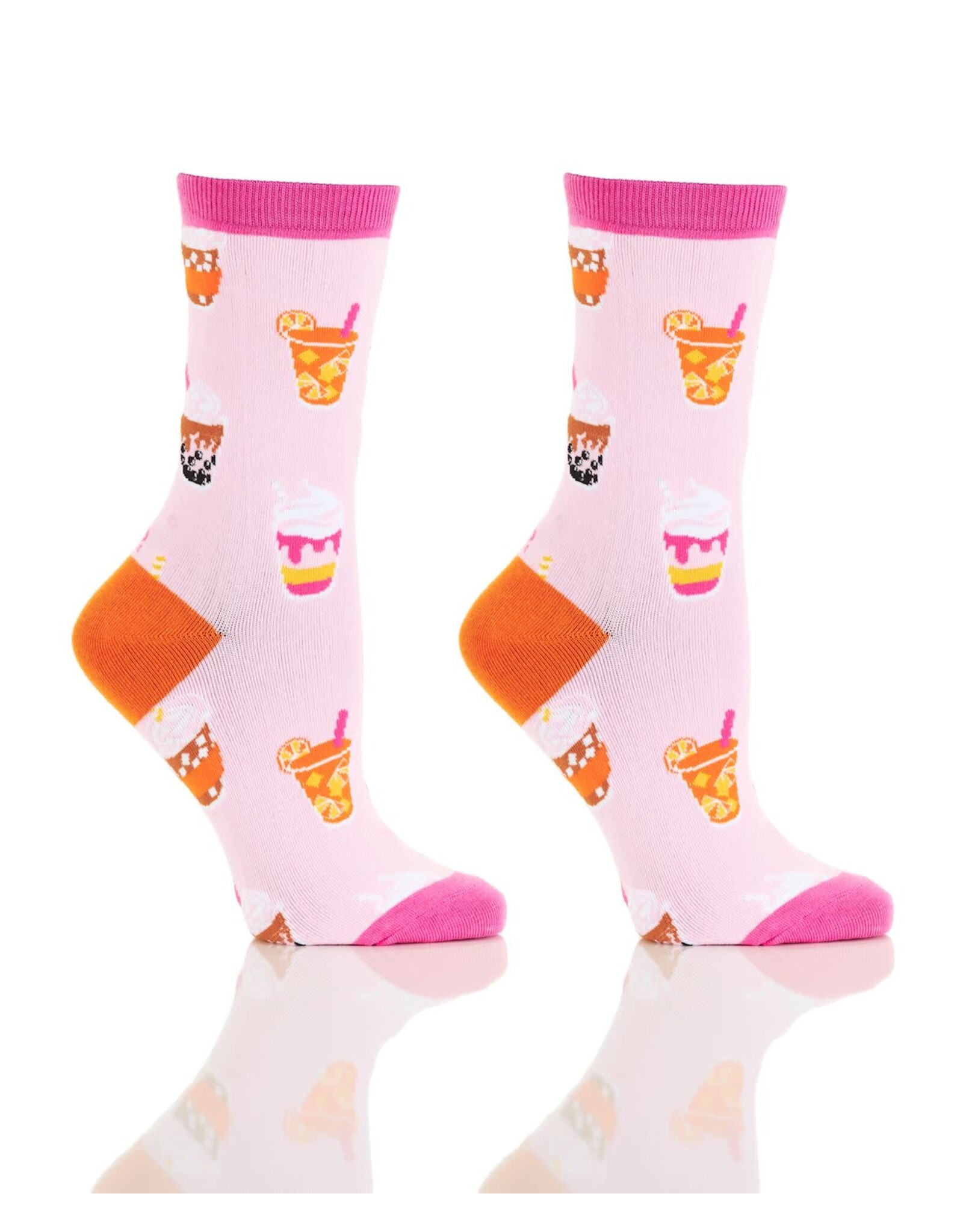 Women's Crew Socks, Yummy Drinks