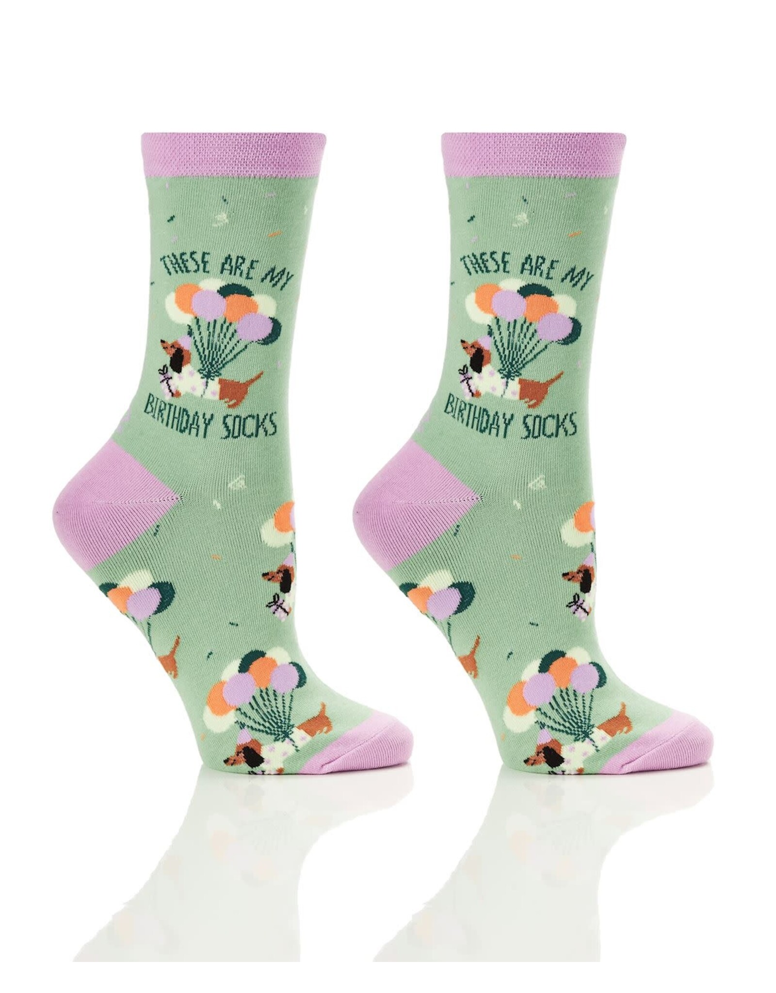 Women's Crew Socks, Birthday Dog