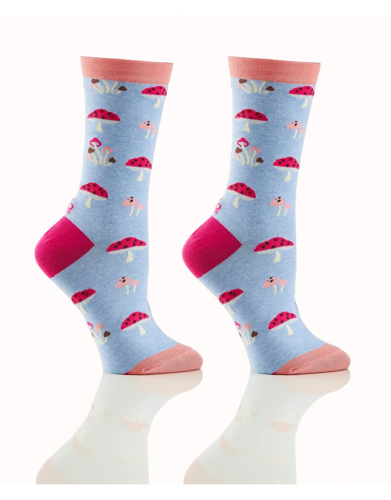 Women's Crew Socks, Mushrooms