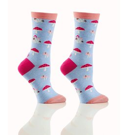 Women's Crew Socks, Mushrooms