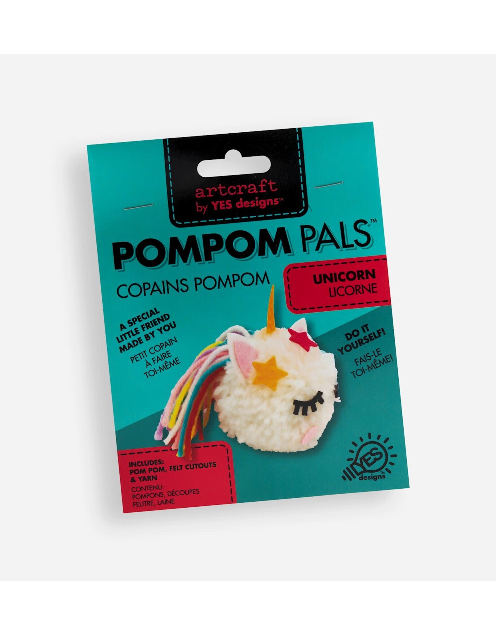 GiftCraft DIY Pompom Pals Kit, Unicorn